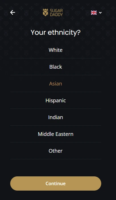 Select Ethnicity Step