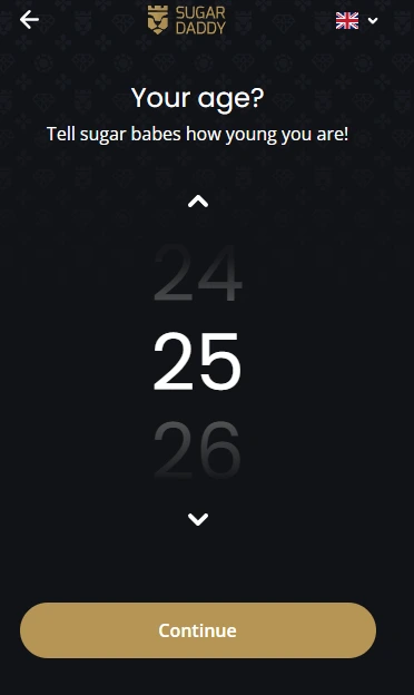 Select Your Age Signup Step